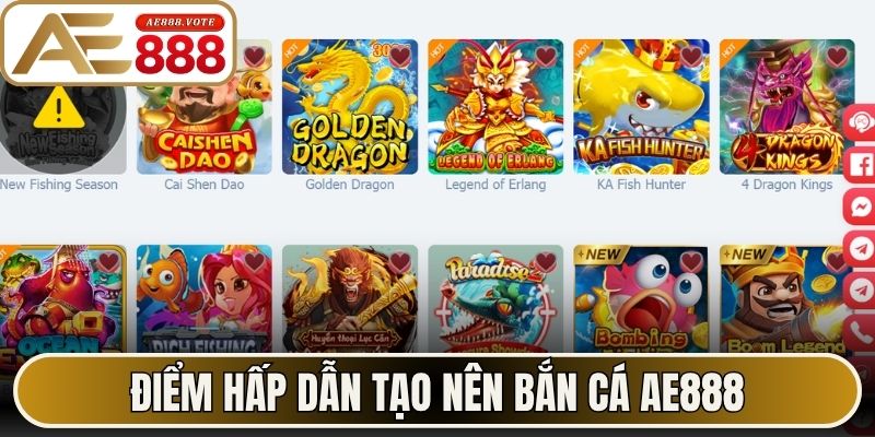 Bắn Cá AE888 Khám Phá Đại Dương Đổi Thưởng Lớn Năm 2026 1 Điểm hấp dẫn tạo nên Bắn Cá AE888