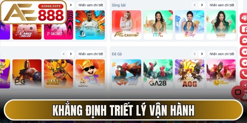 Giới Thiệu AE888 Thương Hiệu Giải Trí Trực Tuyến Hàng Đầu 2 Khẳng định triết lý vận hành qua giới thiệu AE888