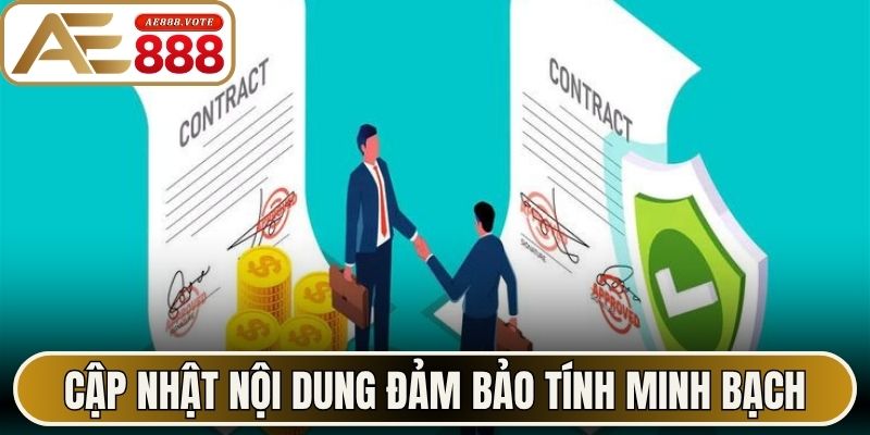 Miễn Trừ Trách Nhiệm AE888 Quy Định Pháp Lý Hội Viên 3 Cập nhật nội dung đảm bảo tính minh bạch lâu dài