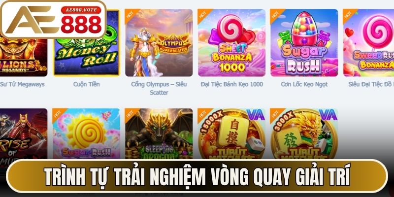 Nổ Hũ AE888 Khởi Nguồn Thế Giới Giải Trí Đỉnh Cao Hàng Đầu 3 Trình tự trải nghiệm vòng quay giải trí trực tuyến